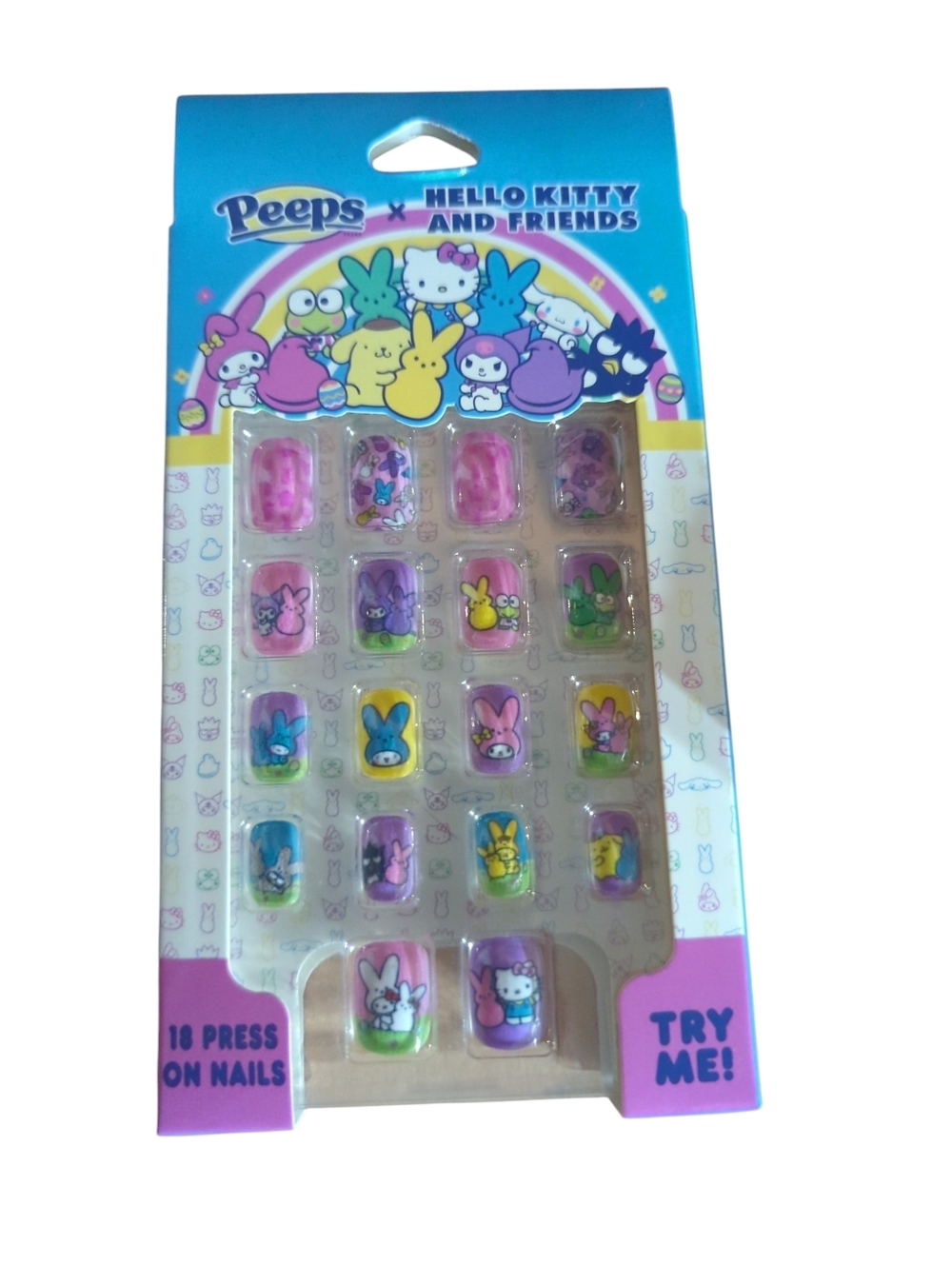 Peeps X Hello Kitty & Friends Press-On Nails Brand New.